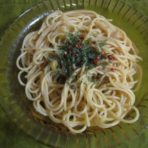 電子レンジで 7 分ペペロンチーノ（湯切り不要）